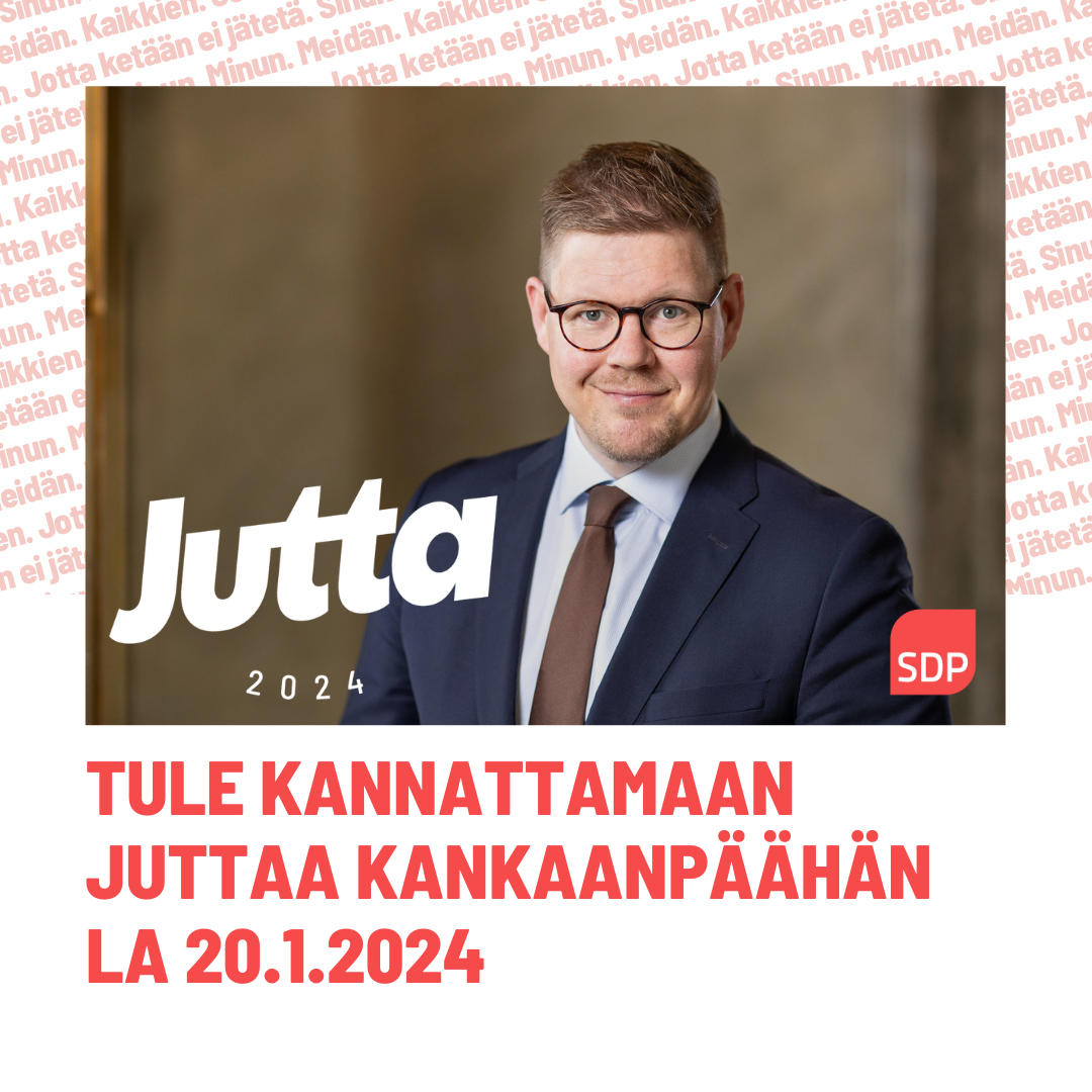 SDP:n puheenjohtaja Antti Lindtman Kankaanpäässä la 20.1.2024