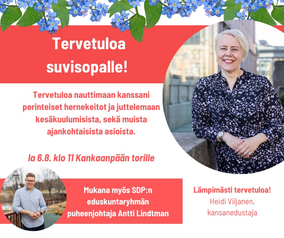 Heidin suvisoppa la 6.8. klo 11 Kankaanpään torilla