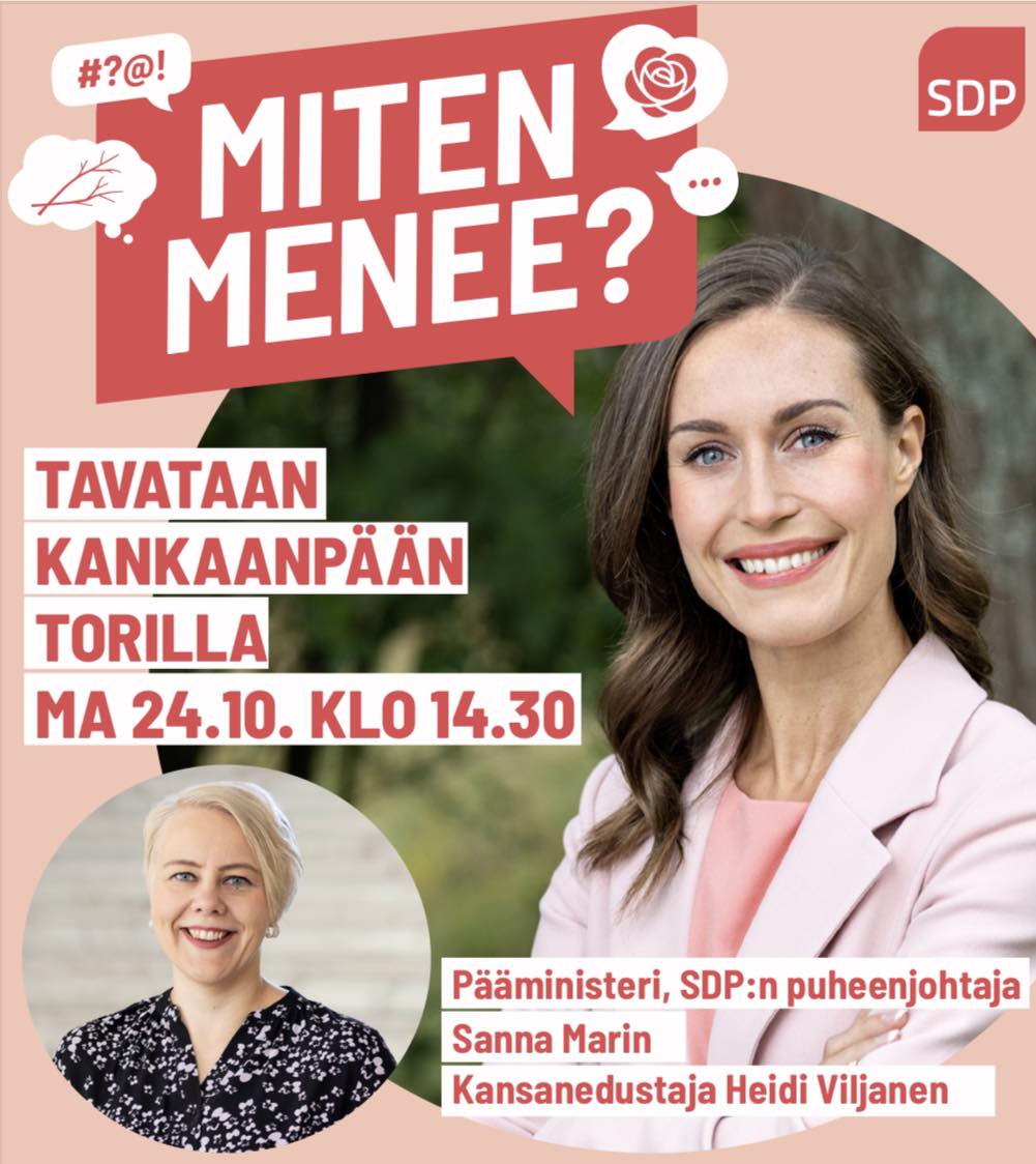 Miten Menee? Pääministeri Sanna Marin Kankaanpäässä